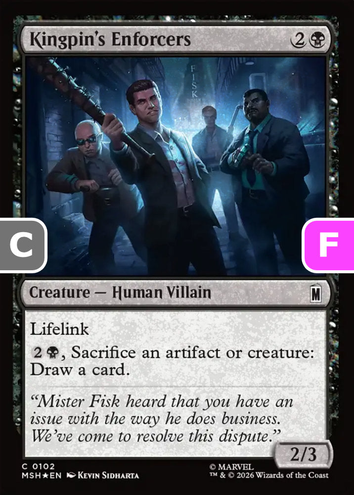 Kingpin's Enforcers MSH Creature Human Villain *Foil* NM