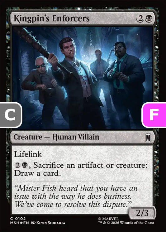 Kingpin's Enforcers MSH Creature Human Villain *Foil* NM