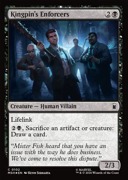 Kingpin's Enforcers MSH Creature Human Villain *Foil* NM