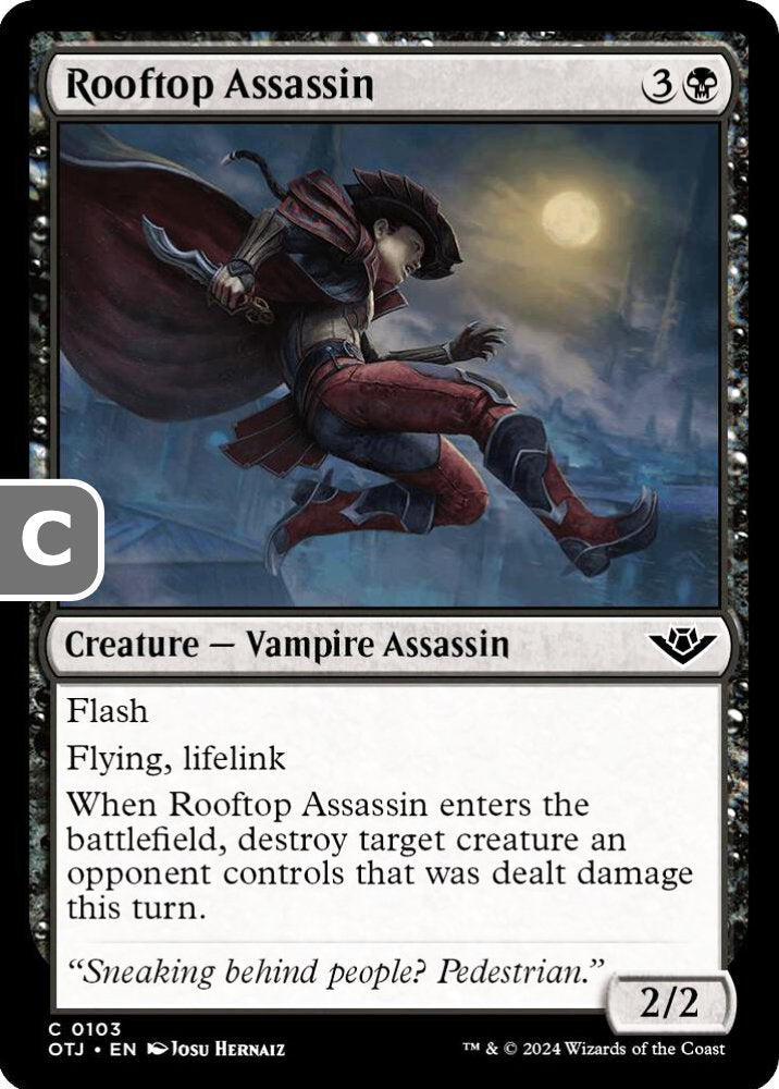 Rooftop Assassin OTJ Creature Vampire Assassin NM