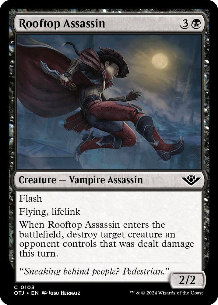 Rooftop Assassin OTJ Creature Vampire Assassin NM