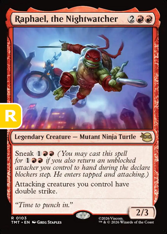 Raphael, the Nightwatcher TMT Legendary Creature Mutant Ninja Turtle NM