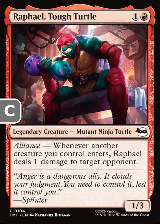 Raphael, Tough Turtle TMT Legendary Creature Mutant Ninja Turtle NM