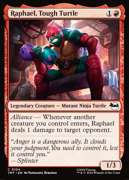 Raphael, Tough Turtle TMT Legendary Creature Mutant Ninja Turtle NM