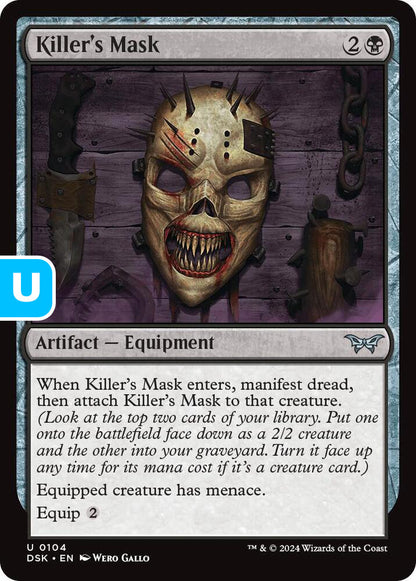 Killer's Mask DSK Artifact Equipment NM