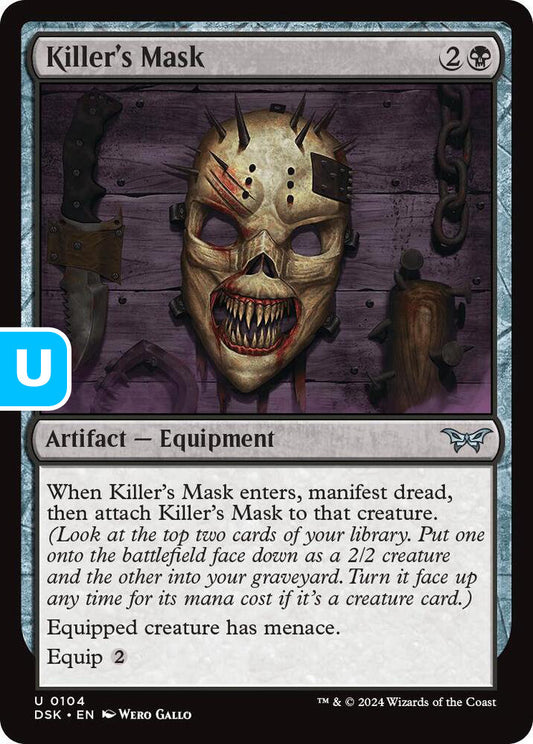Killer's Mask DSK Artifact Equipment NM