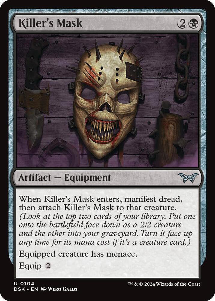 Killer's Mask DSK Artifact Equipment NM