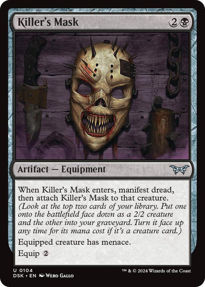 Killer's Mask DSK Artifact Equipment NM