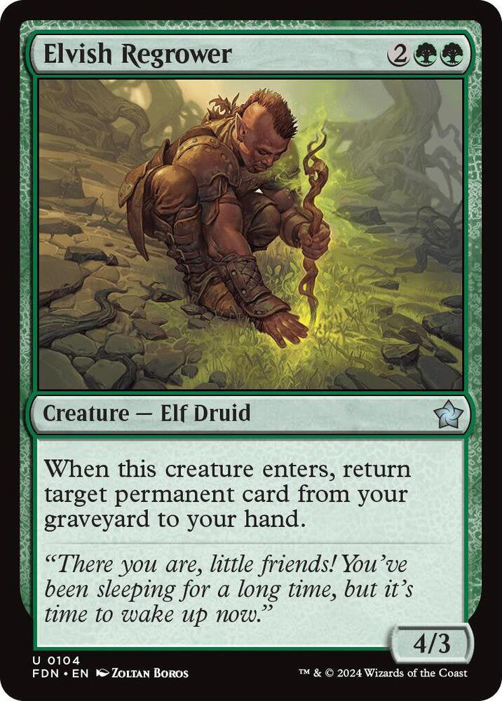 Elvish Regrower FDN Creature Elf Druid NM