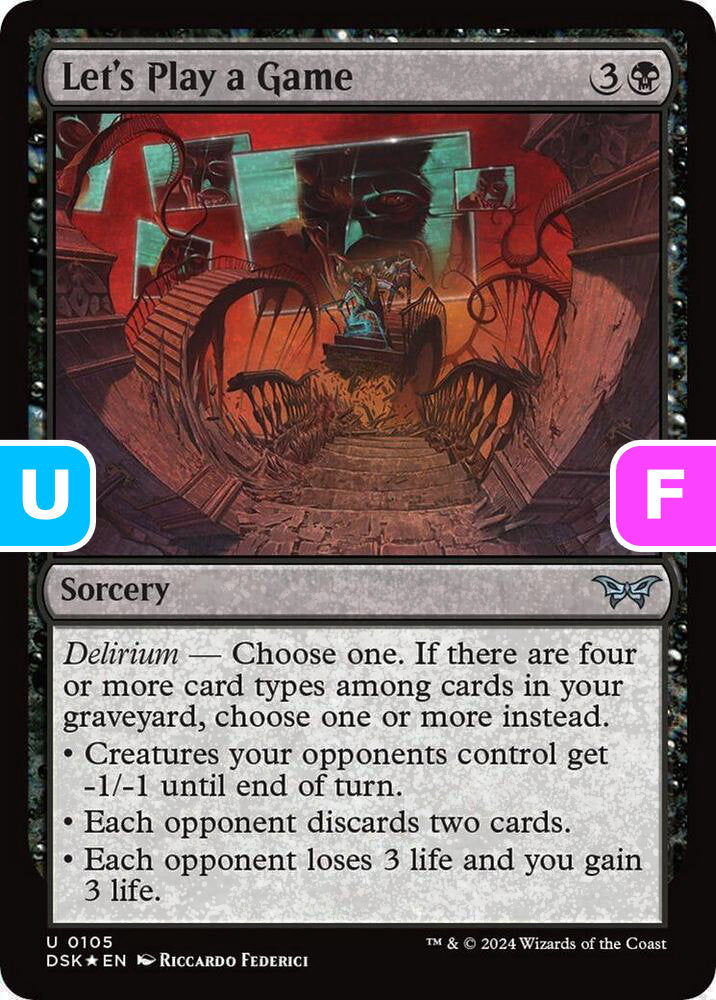 Let's Play a Game DSK Sorcery  *Foil* NM