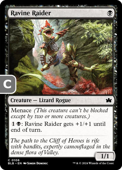 Ravine Raider BLB Creature Lizard Rogue NM