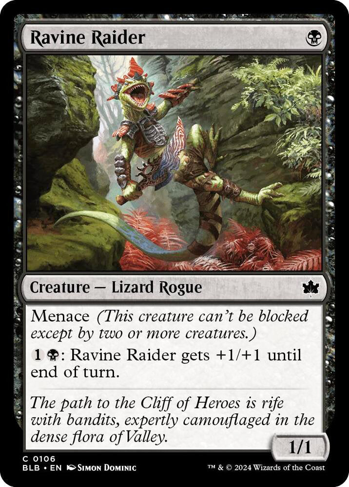 Ravine Raider BLB Creature Lizard Rogue NM