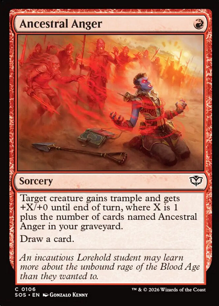 Ancestral Anger SOS Sorcery  NM