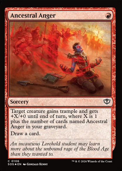 Ancestral Anger SOS Sorcery  *Foil* NM