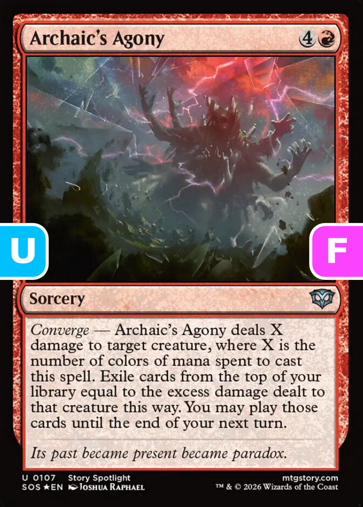 Archaic's Agony SOS Sorcery  *Foil* NM