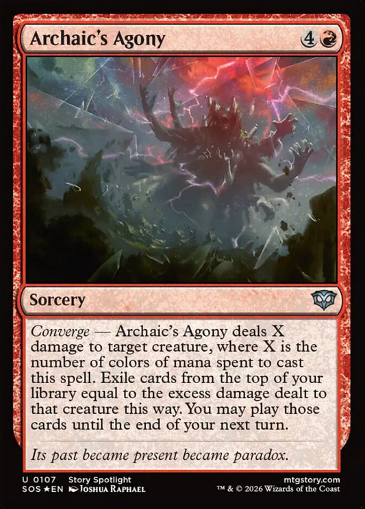 Archaic's Agony SOS Sorcery  *Foil* NM