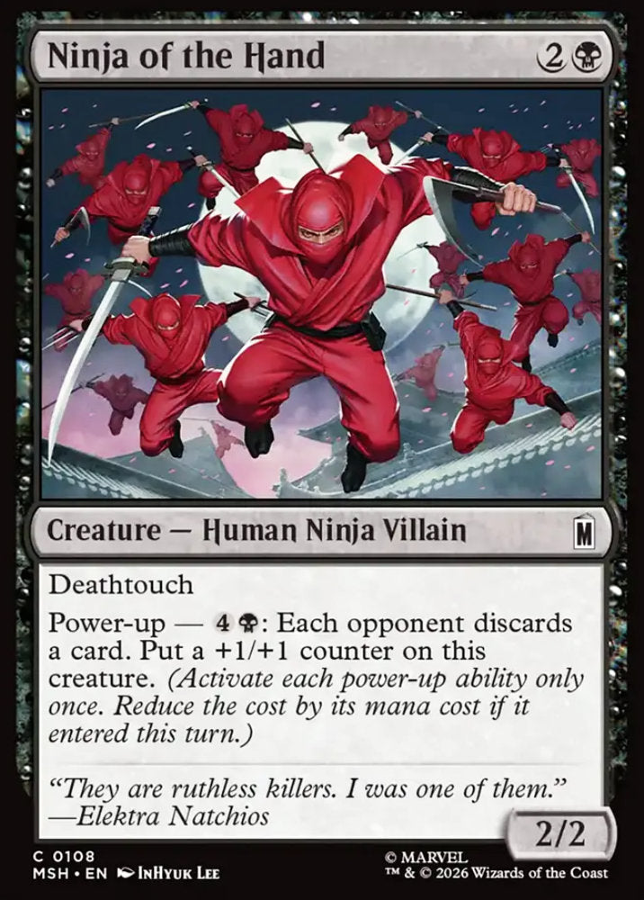 Ninja of the Hand MSH Creature Human Ninja Villain NM