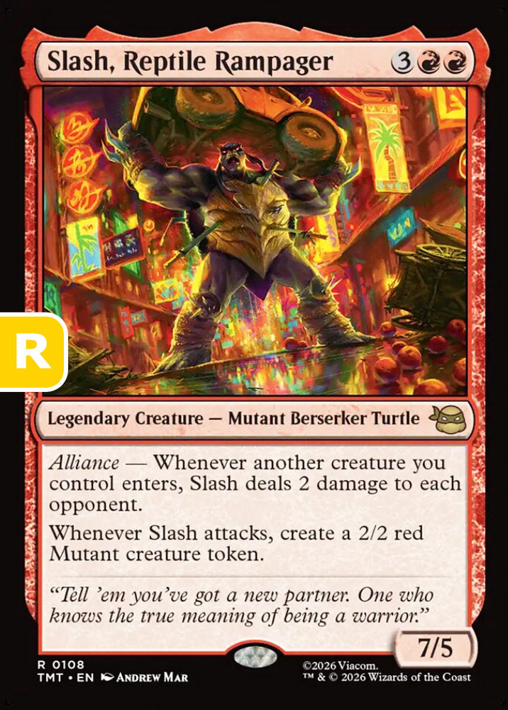 Slash, Reptile Rampager TMT Legendary Creature Mutant Berserker Turtle NM