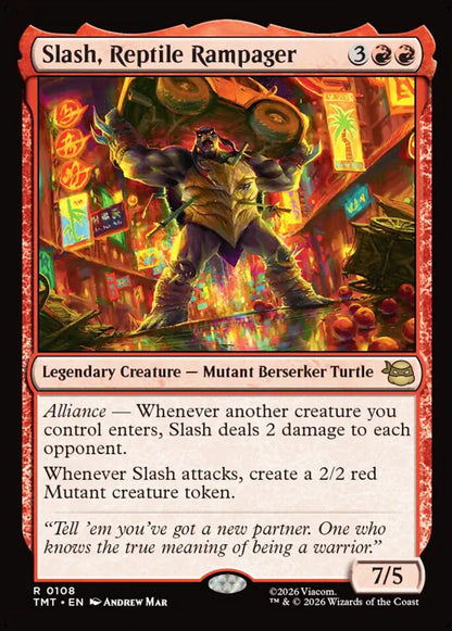 Slash, Reptile Rampager TMT Legendary Creature Mutant Berserker Turtle NM