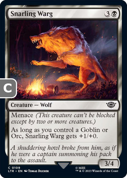 Snarling Warg LTR Creature Wolf NM