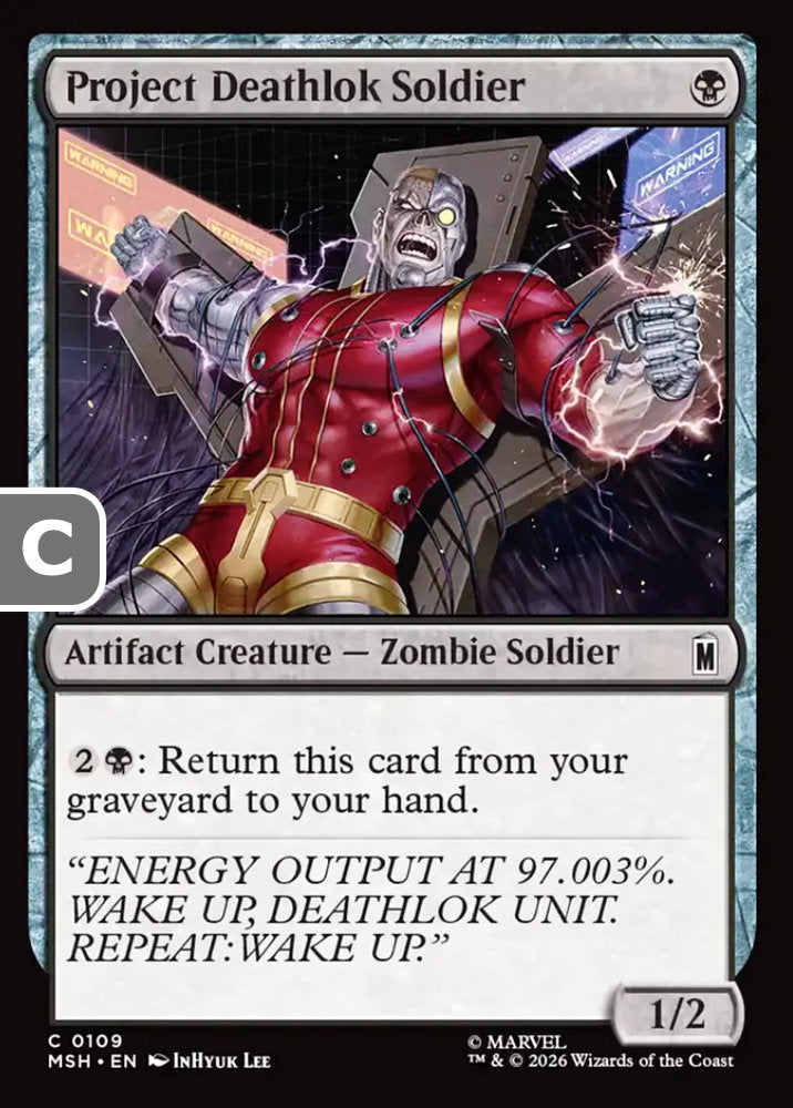 Project Deathlok Soldier MSH Artifact Creature  Zombie Soldier NM