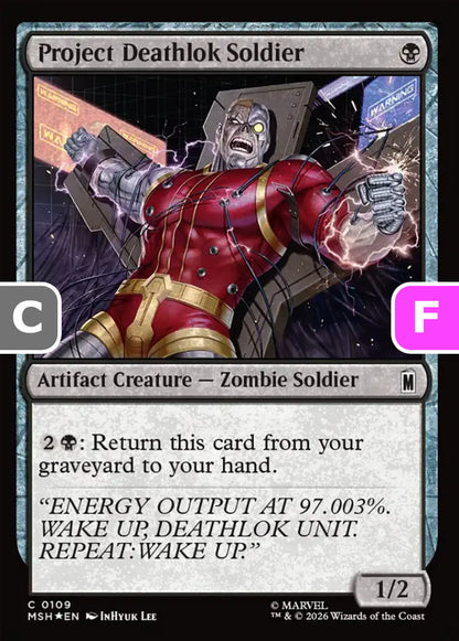 Project Deathlok Soldier MSH Artifact Creature  Zombie Soldier *Foil* NM