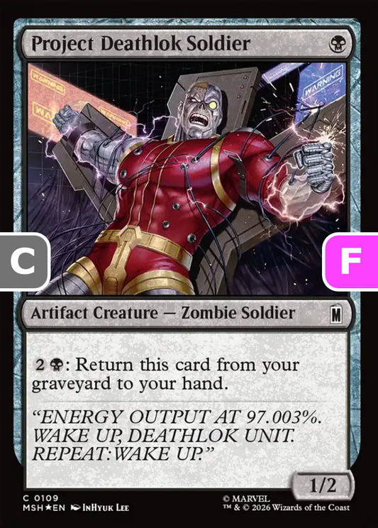 Project Deathlok Soldier MSH Artifact Creature  Zombie Soldier *Foil* NM