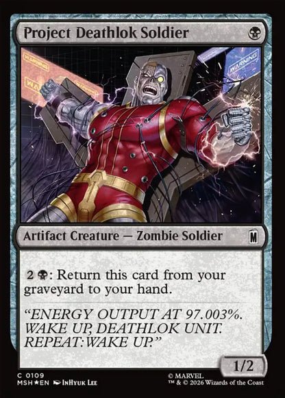 Project Deathlok Soldier MSH Artifact Creature  Zombie Soldier *Foil* NM