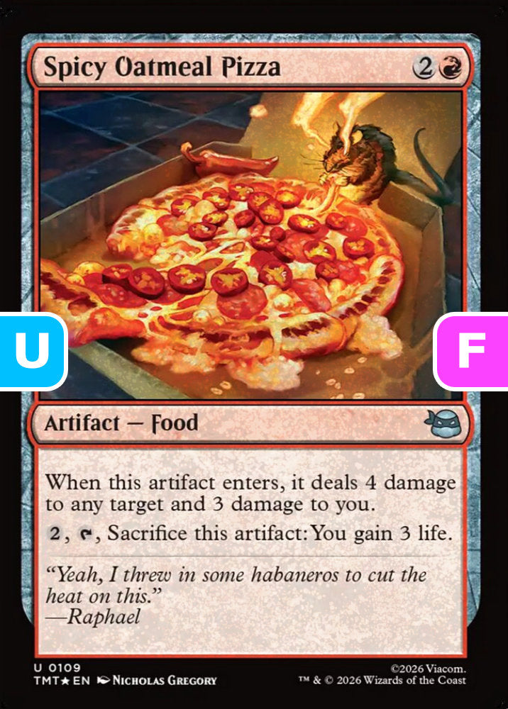 Spicy Oatmeal Pizza TMT Artifact Food *Foil* NM