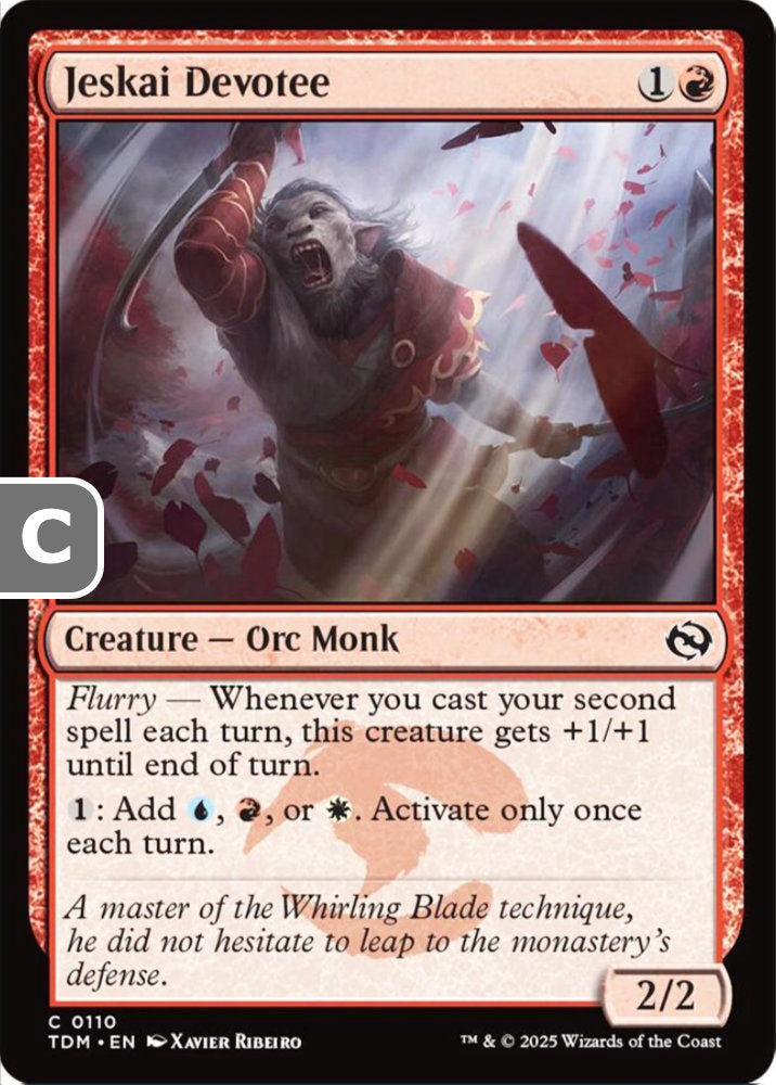 Jeskai Devotee TDM Creature Orc Monk NM
