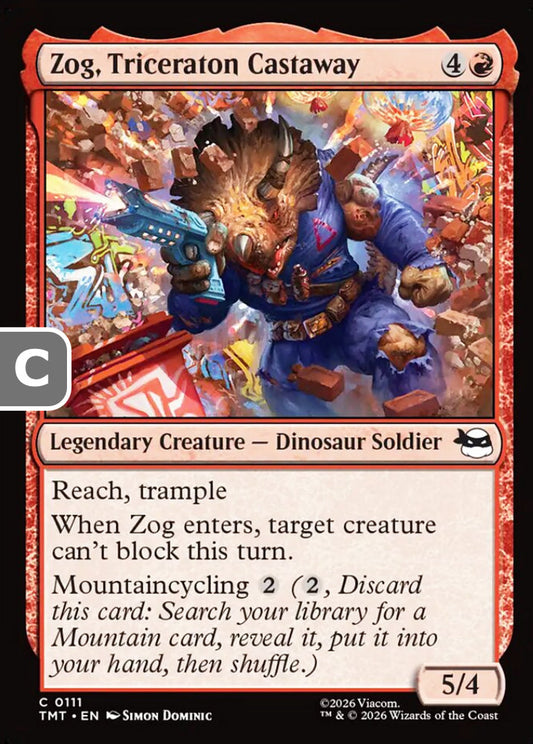 Zog, Triceraton Castaway TMT Legendary Creature Dinosaur Soldier NM
