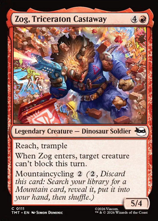 Zog, Triceraton Castaway TMT Legendary Creature Dinosaur Soldier NM