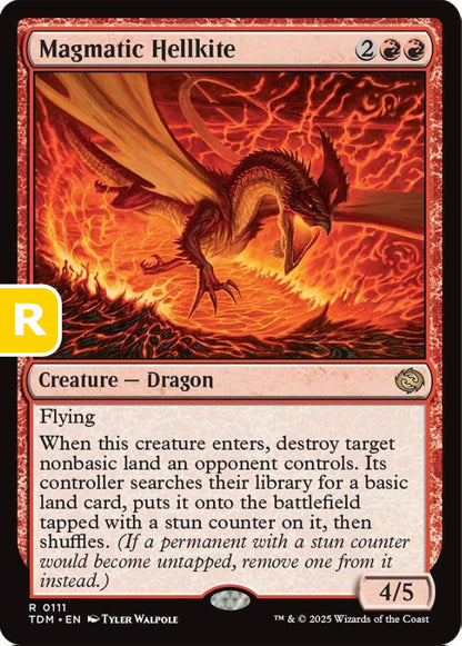 Magmatic Hellkite TDM Creature Dragon NM