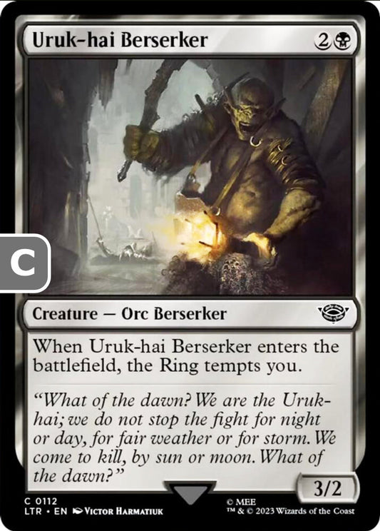 Uruk-hai Berserker LTR Creature Orc Berserker NM