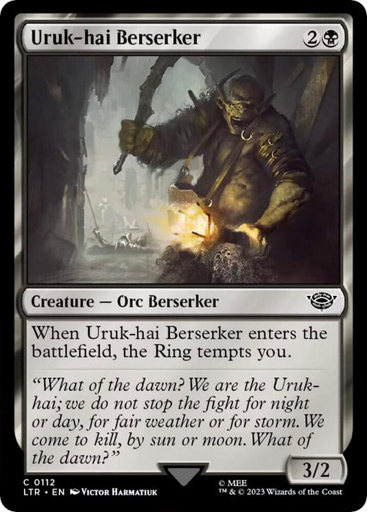 Uruk-hai Berserker LTR Creature Orc Berserker NM