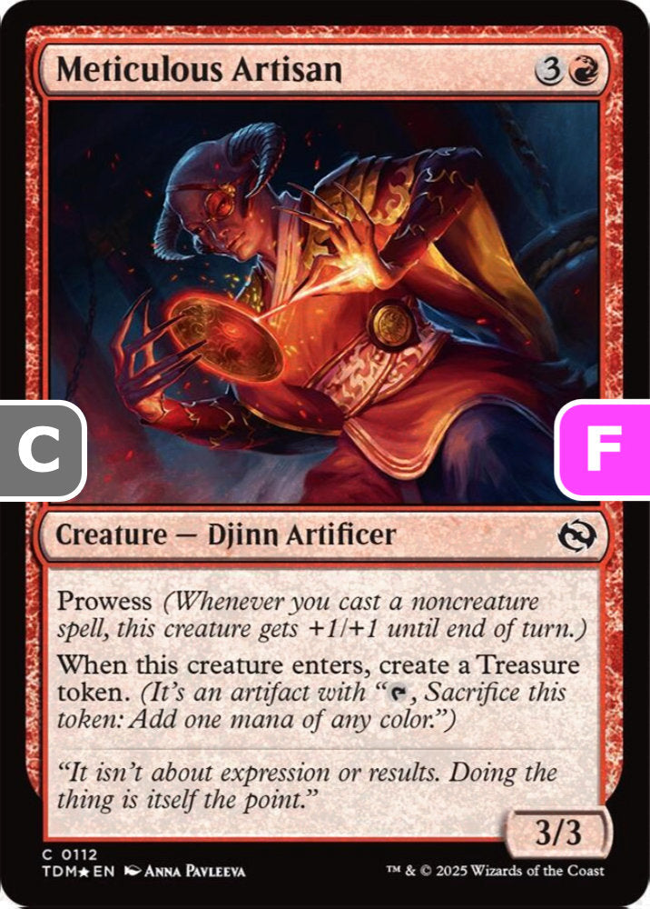 Meticulous Artisan TDM Creature Djinn Artificer *Foil* NM