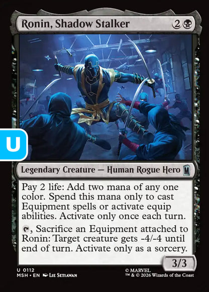 Ronin, Shadow Stalker MSH Legendary Creature Human Rogue Hero NM