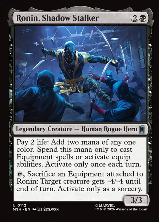 Ronin, Shadow Stalker MSH Legendary Creature Human Rogue Hero NM
