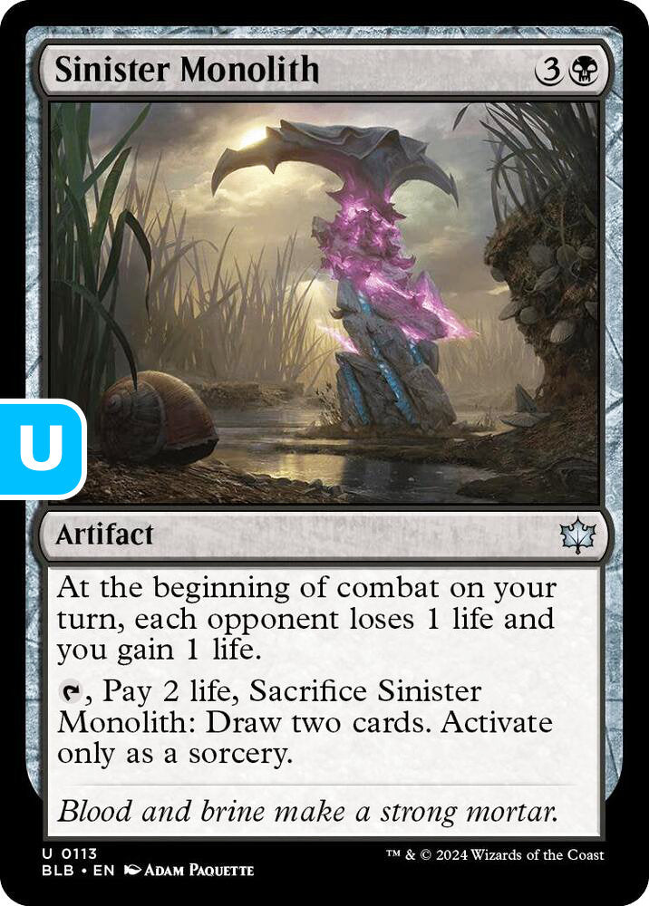 Sinister Monolith BLB Artifact  NM