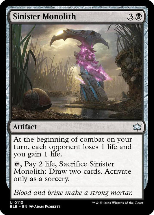 Sinister Monolith BLB Artifact  NM
