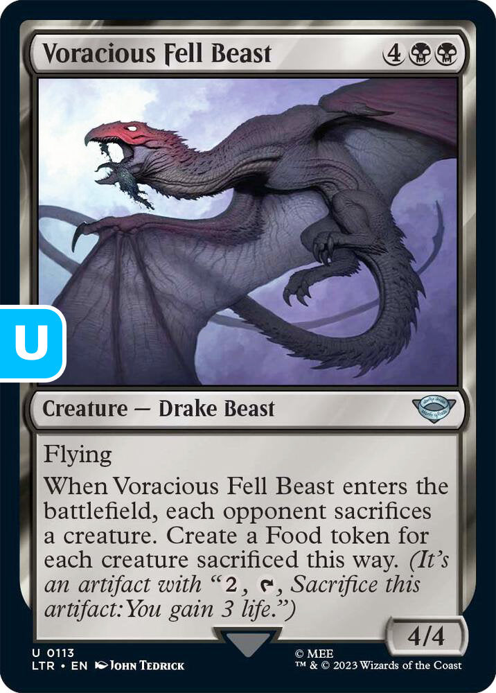 Voracious Fell Beast LTR Creature Drake Beast NM