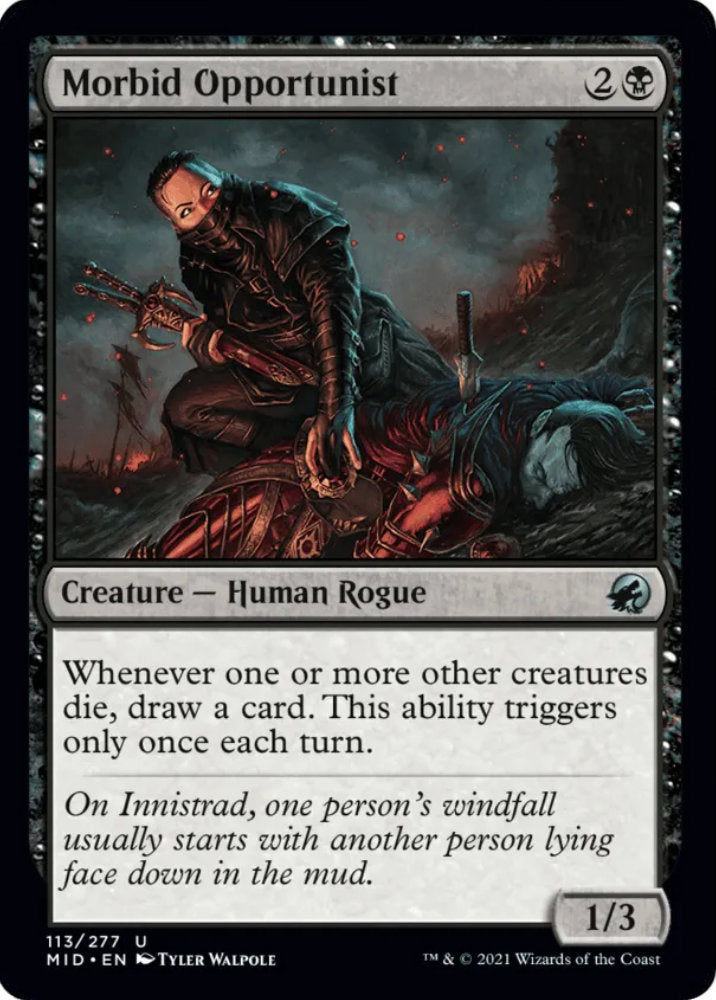 Morbid Opportunist MID Creature Human Rogue NM