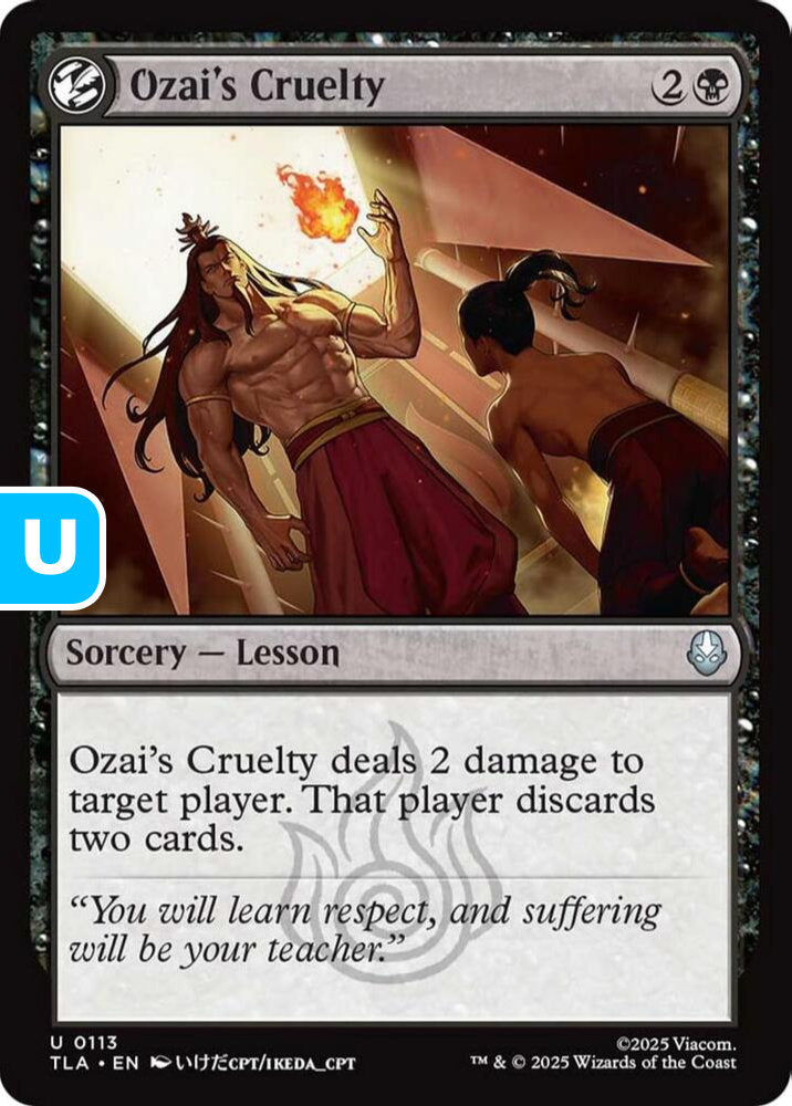 Ozai's Cruelty TLA Sorcery Lesson NM