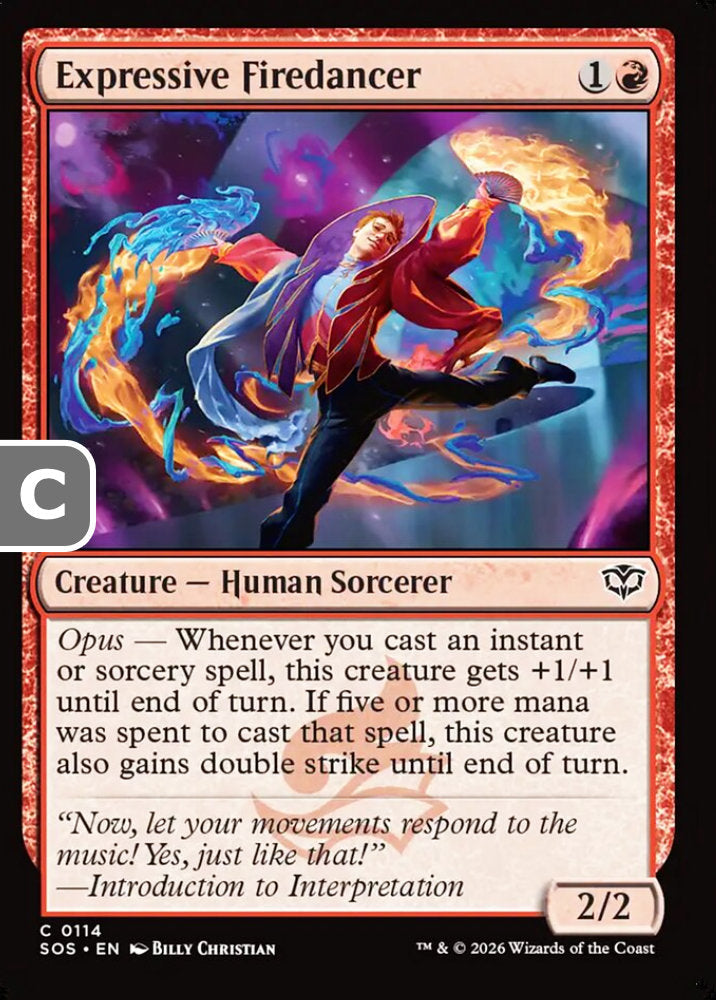 Expressive Firedancer SOS Creature Human Sorcerer NM