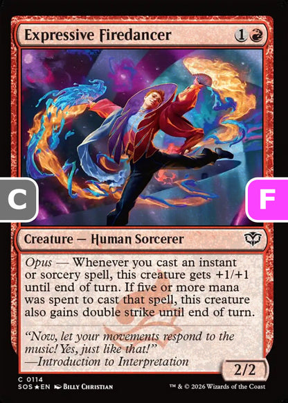 Expressive Firedancer SOS Creature Human Sorcerer *Foil* NM