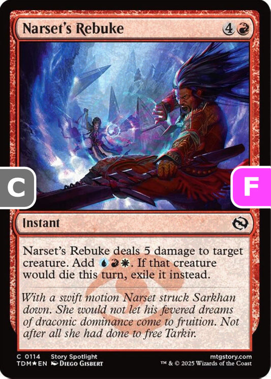 Narset's Rebuke TDM Instant  *Foil* NM