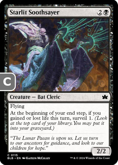 Starlit Soothsayer BLB Creature Bat Cleric NM