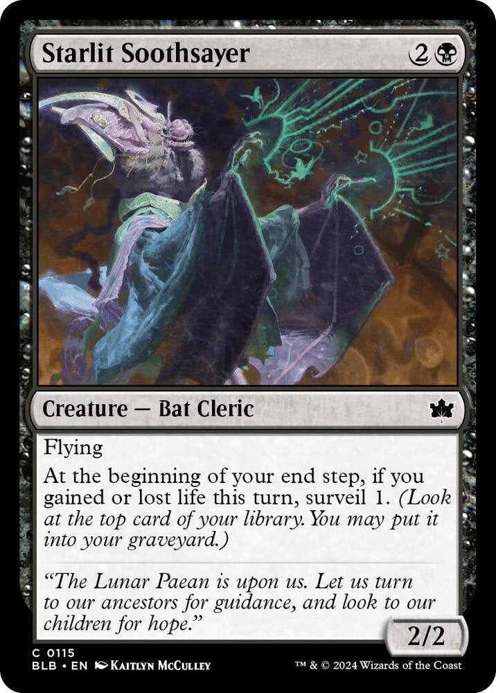 Starlit Soothsayer BLB Creature Bat Cleric NM