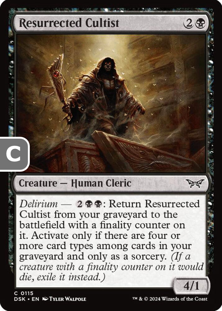 Resurrected Cultist DSK Creature Human Cleric NM