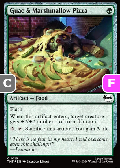 Guac & Marshmallow Pizza TMT Artifact Food *Foil* NM